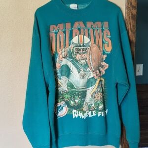 Vintage 1993 Miami Dolphins Teal Sweater